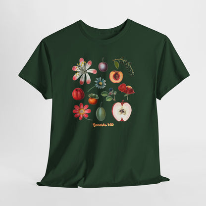 Botanical Fruit Garden T‑Shirt — Floral & Fruit Illustration Tee (Genesis 1:29)