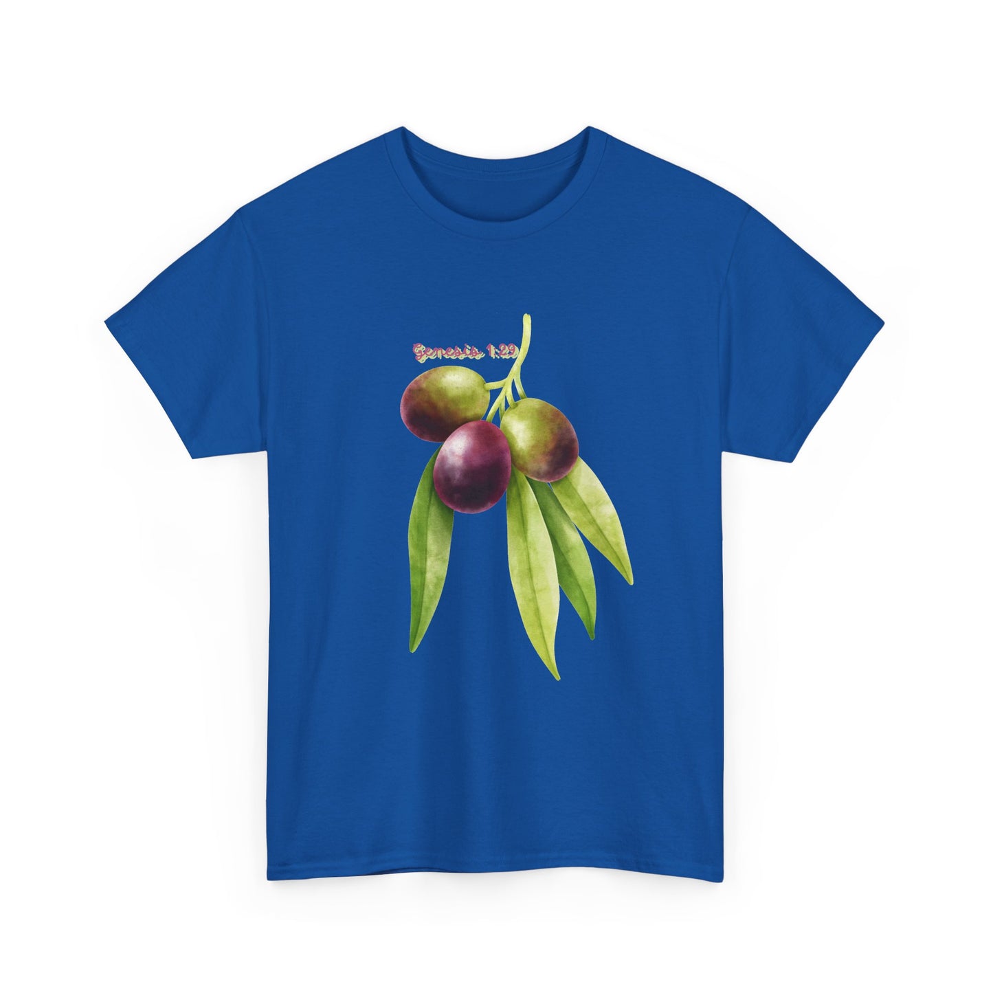 Olive Branch Watercolor T-Shirt — Genesis 1:29 Faith Tee