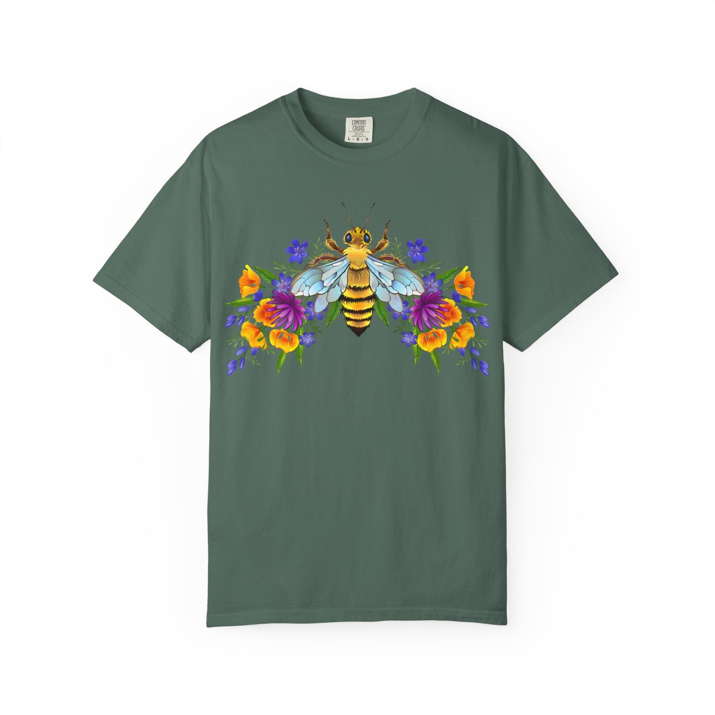Bee & Wildflower T-Shirt — Floral Honeybee Graphic Tee