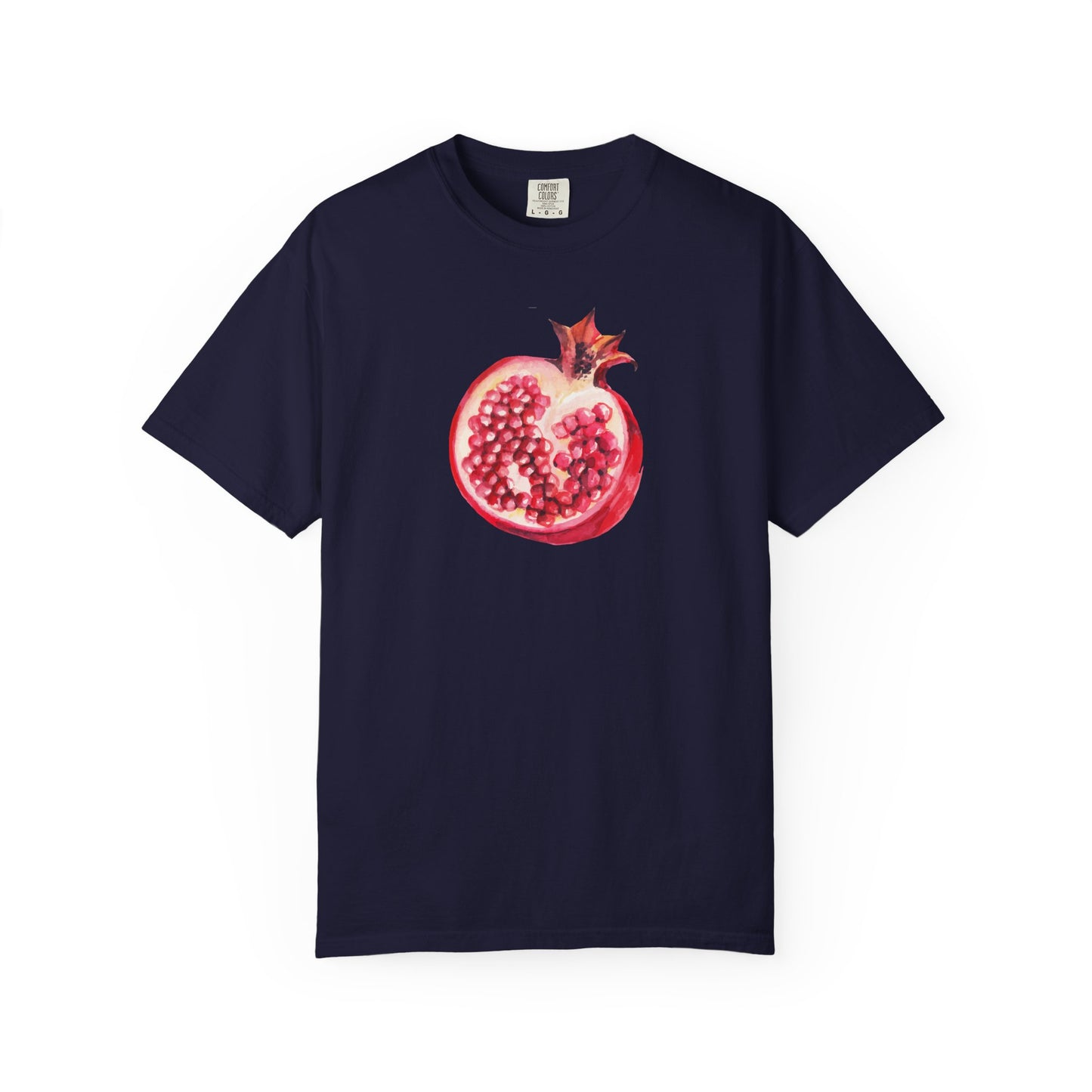 Pomegranate Watercolor T-Shirt — Fruit Illustration Tee for Foodies & Nature Lovers