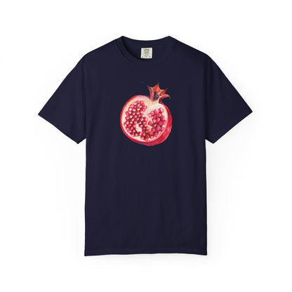 Pomegranate Watercolor T-Shirt — Fruit Illustration Tee for Foodies & Nature Lovers