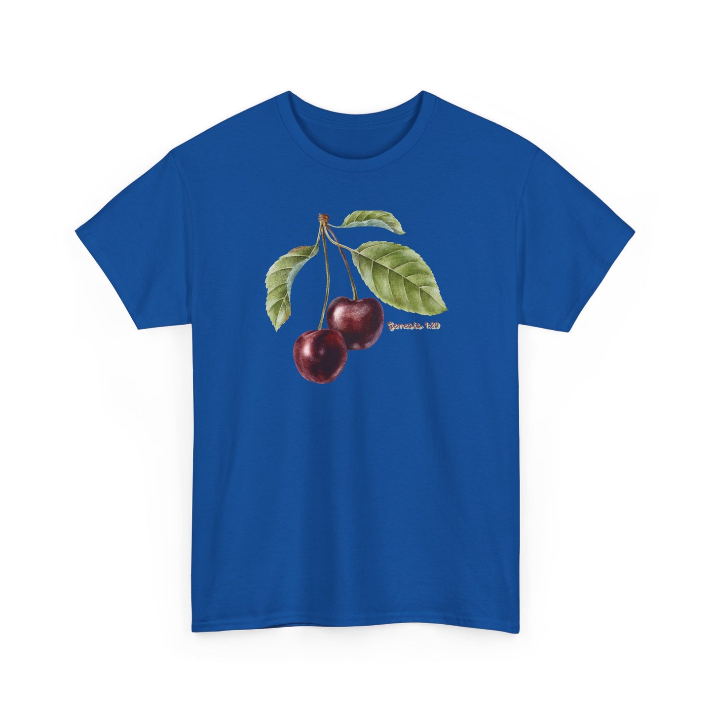 Cherry Botanical Tee — Vintage Fruit Illustration T-Shirt