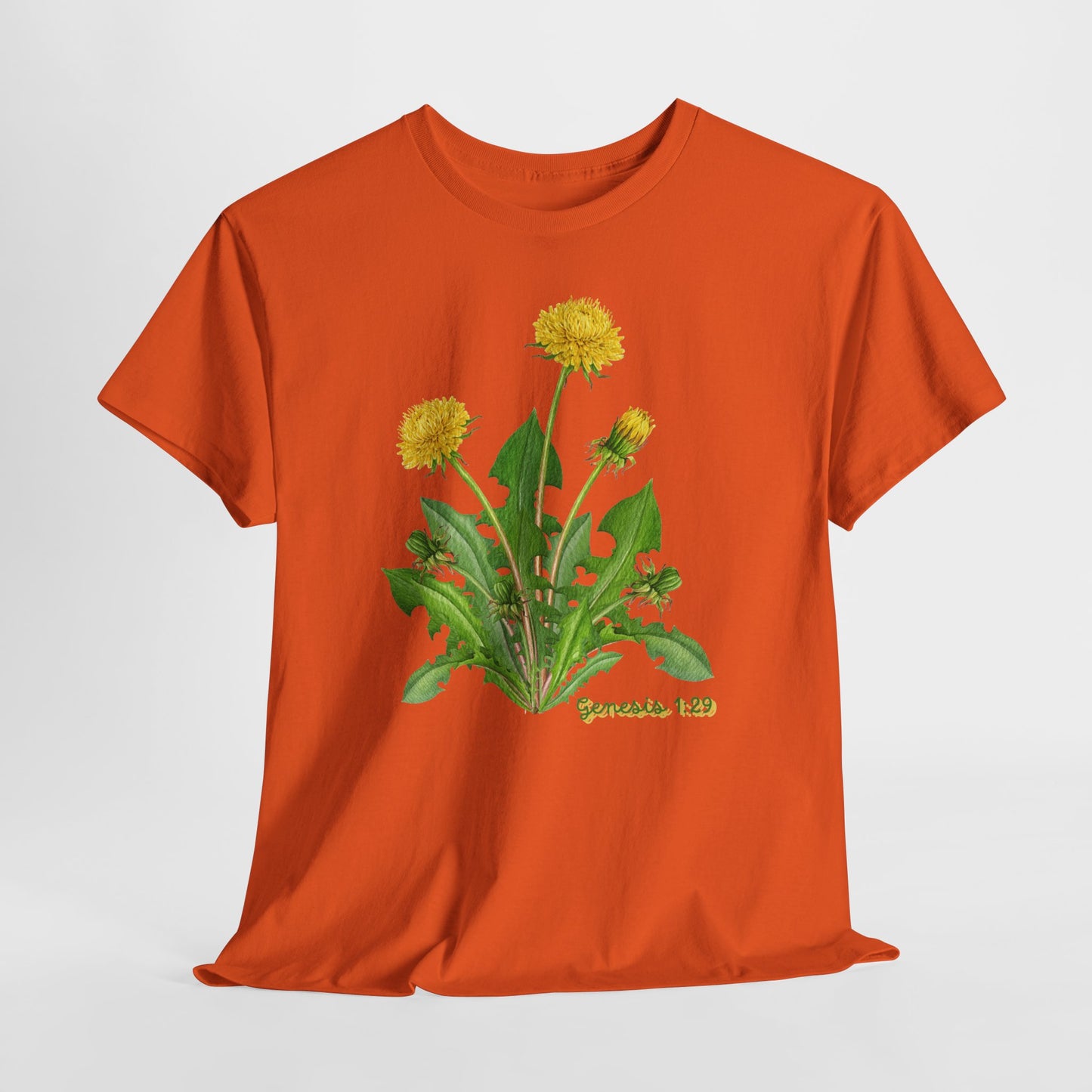 Dandelion Botanical Tee — Genesis 1:29 Floral Graphic T-Shirt