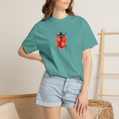 Ladybug With Top Hat T-Shirt — Whimsical Insect Graphic Tee