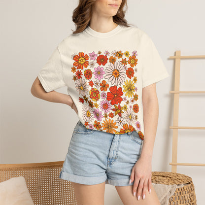 Floral Bouquet Tee — Retro Wildflower Print T-Shirt