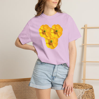 Yellow Floral Heart T-Shirt