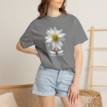 Lotus & Dragonfly T-Shirt — Floral Nature Graphic Tee