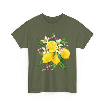 Lemon Blossom Tee — Botanical Citrus Graphic T‑Shirt (Genesis 1:29)