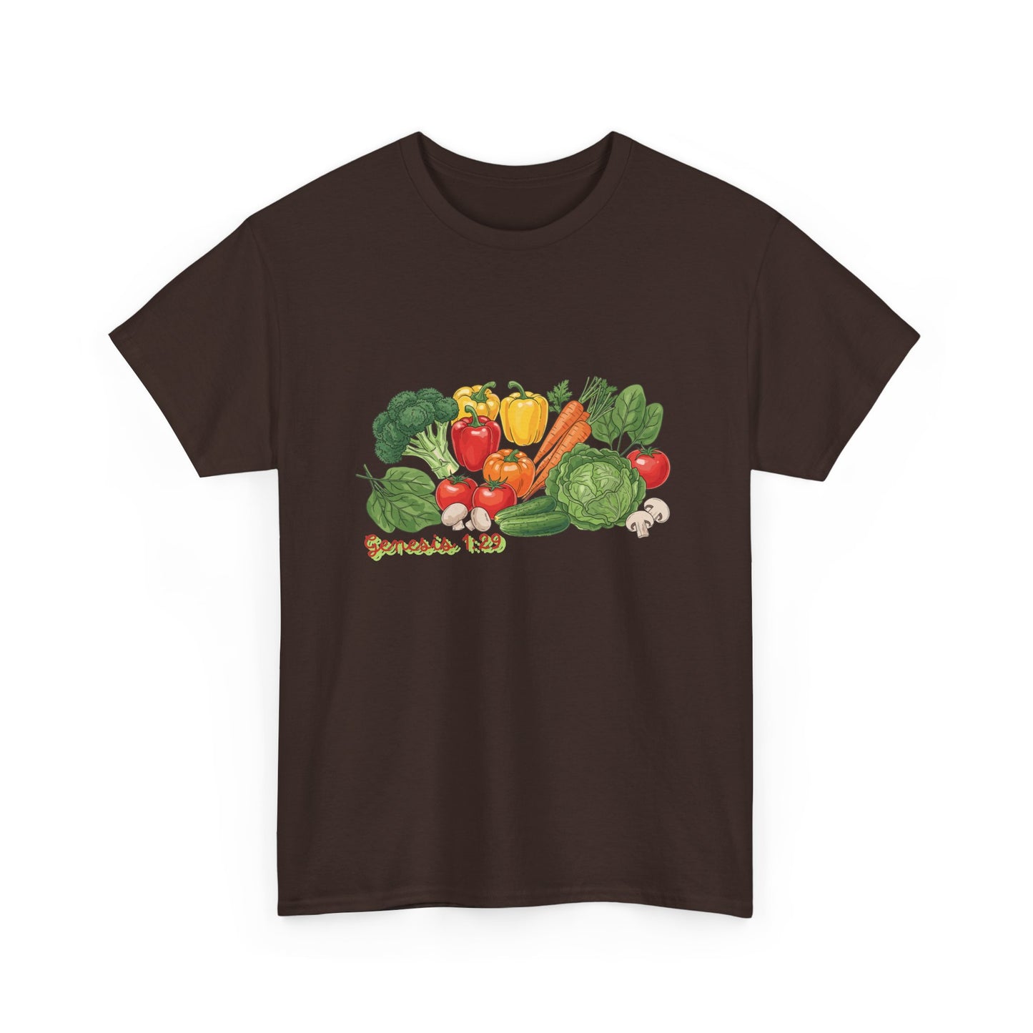 Vegetable Garden Tee — Fresh Veggies Illustration with "Genesis 1:29"