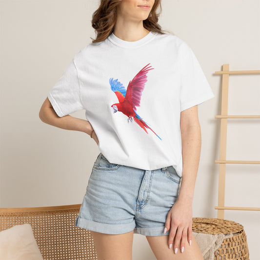 Parrot Flight T-Shirt — Colorful Macaw Graphic Tee