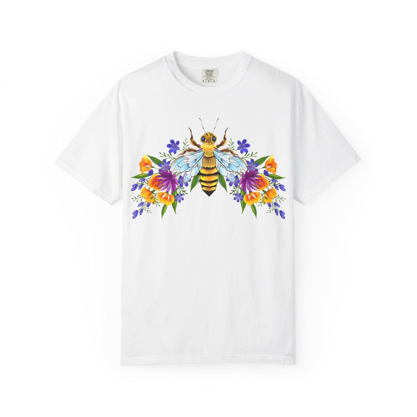 Bee & Wildflower T-Shirt — Floral Honeybee Graphic Tee