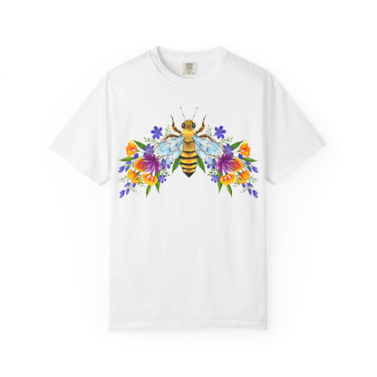 Bee & Wildflower T-Shirt — Floral Honeybee Graphic Tee