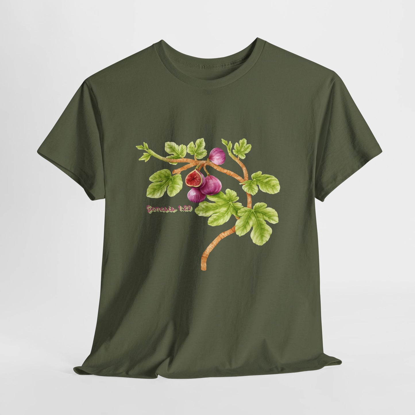 Floral Fig Branch Tee — Botanical Watercolor T‑Shirt Genesis !:29