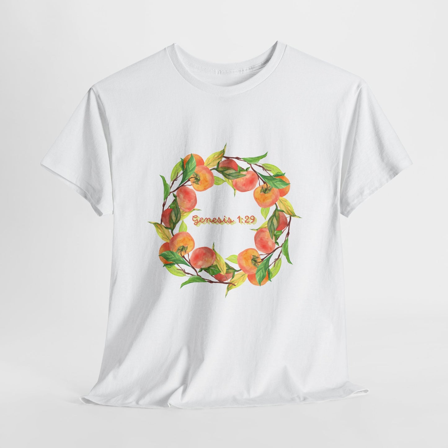 Peaches Wreath T‑Shirt — Jeremiah 29:11 Inspirational Christian Tee