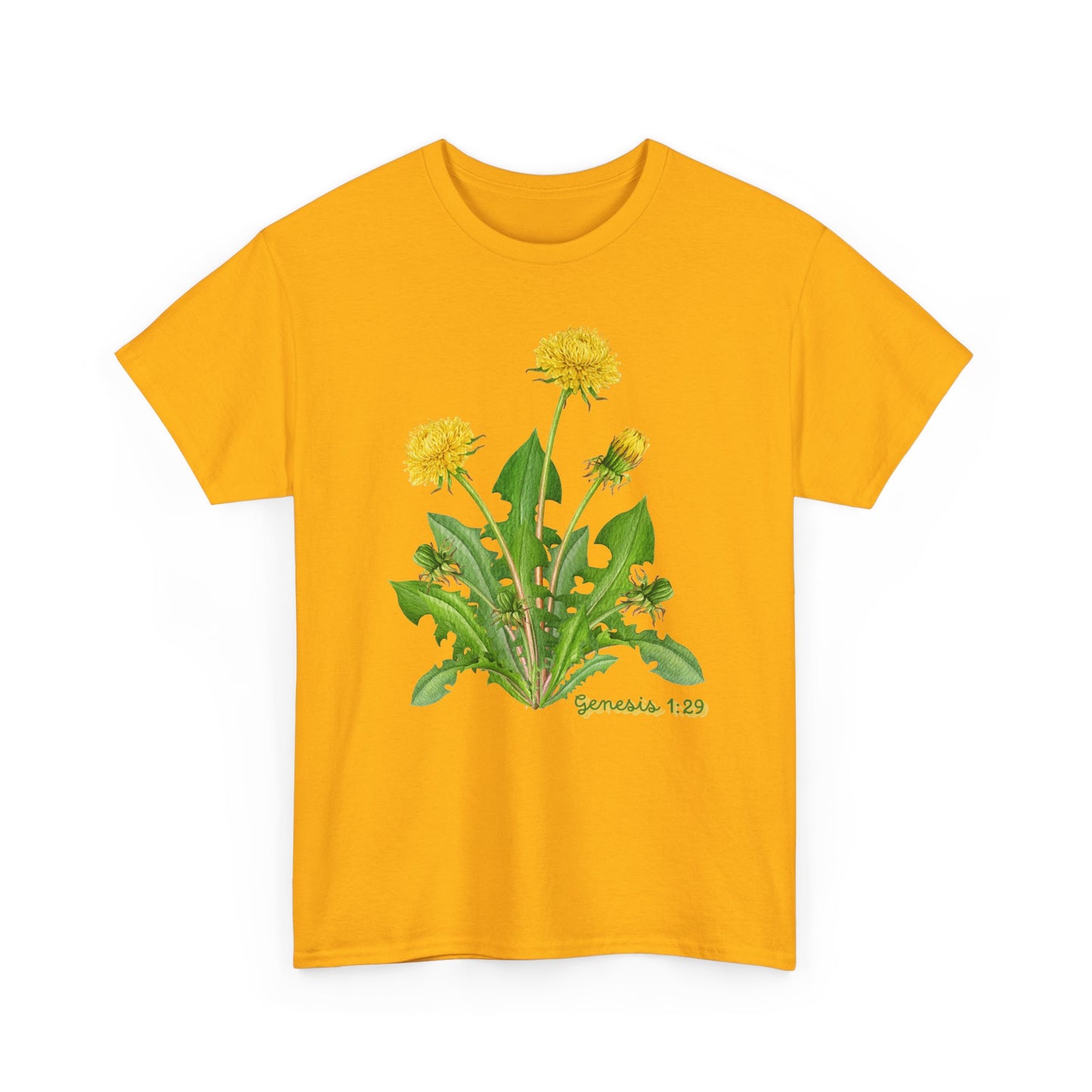Dandelion Botanical Tee — Genesis 1:29 Floral Graphic T-Shirt