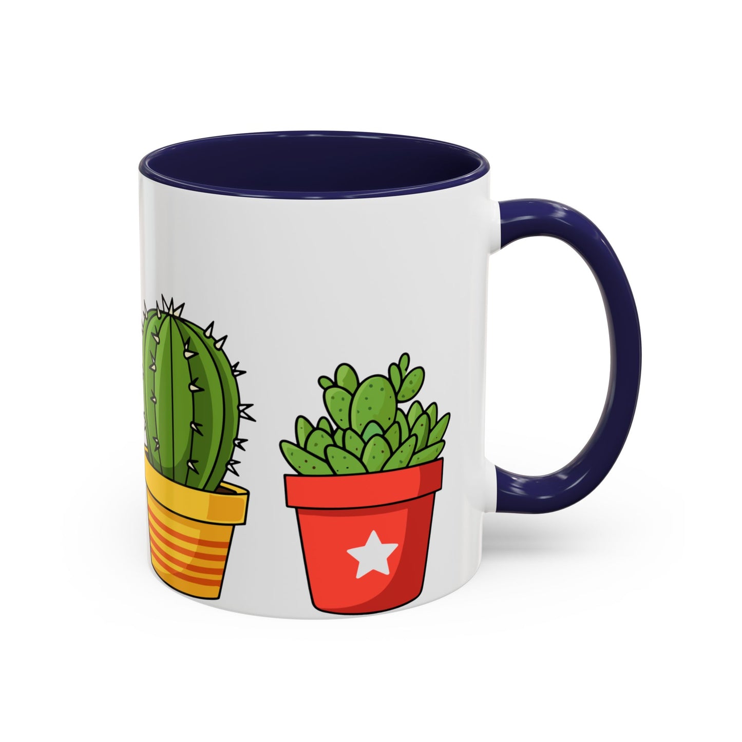 Cactus & Succulent Accent Coffee Mug — Cute Potted Plants 11/15oz