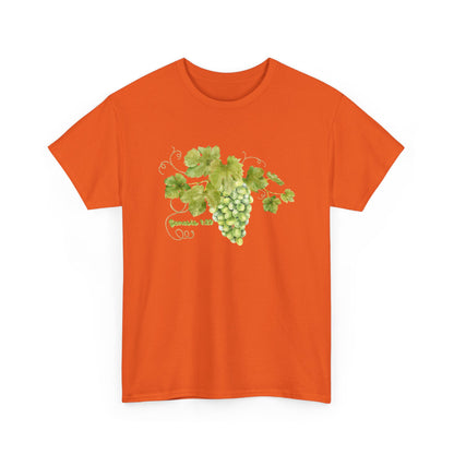 Genesis 1:29 Grapevine Watercolor T-Shirt — Green Grape Vines Tee