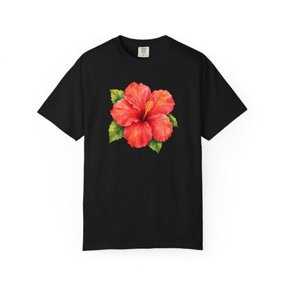 Hibiscus Bloom T-Shirt — Tropical Floral Tee