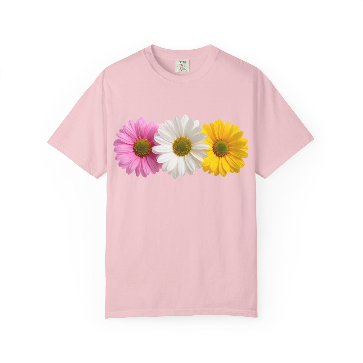 Daisy Trio T-Shirt — Pink White Yellow Floral Tee