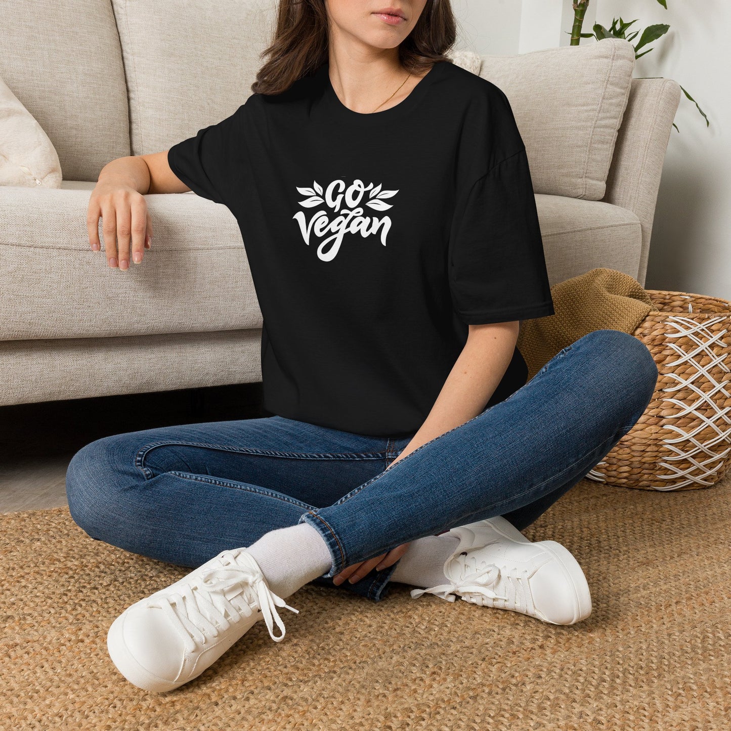 Go Vegan T-Shirt — Plant-Based Message Tee for Vegans & Animal Lovers