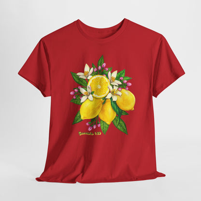 Lemon Blossom Tee — Botanical Citrus Graphic T‑Shirt (Genesis 1:29)