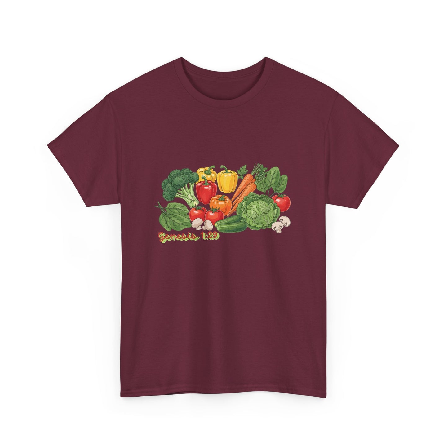 Vegetable Garden Tee — Fresh Veggies Illustration with "Genesis 1:29"
