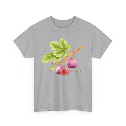 Fig Branch T‑Shirt — Botanical Fig Illustration Tee with Scripture (Genesis 1:29)