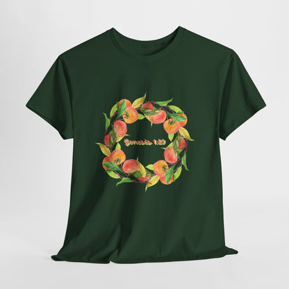 Peaches Wreath T‑Shirt — Jeremiah 29:11 Inspirational Christian Tee