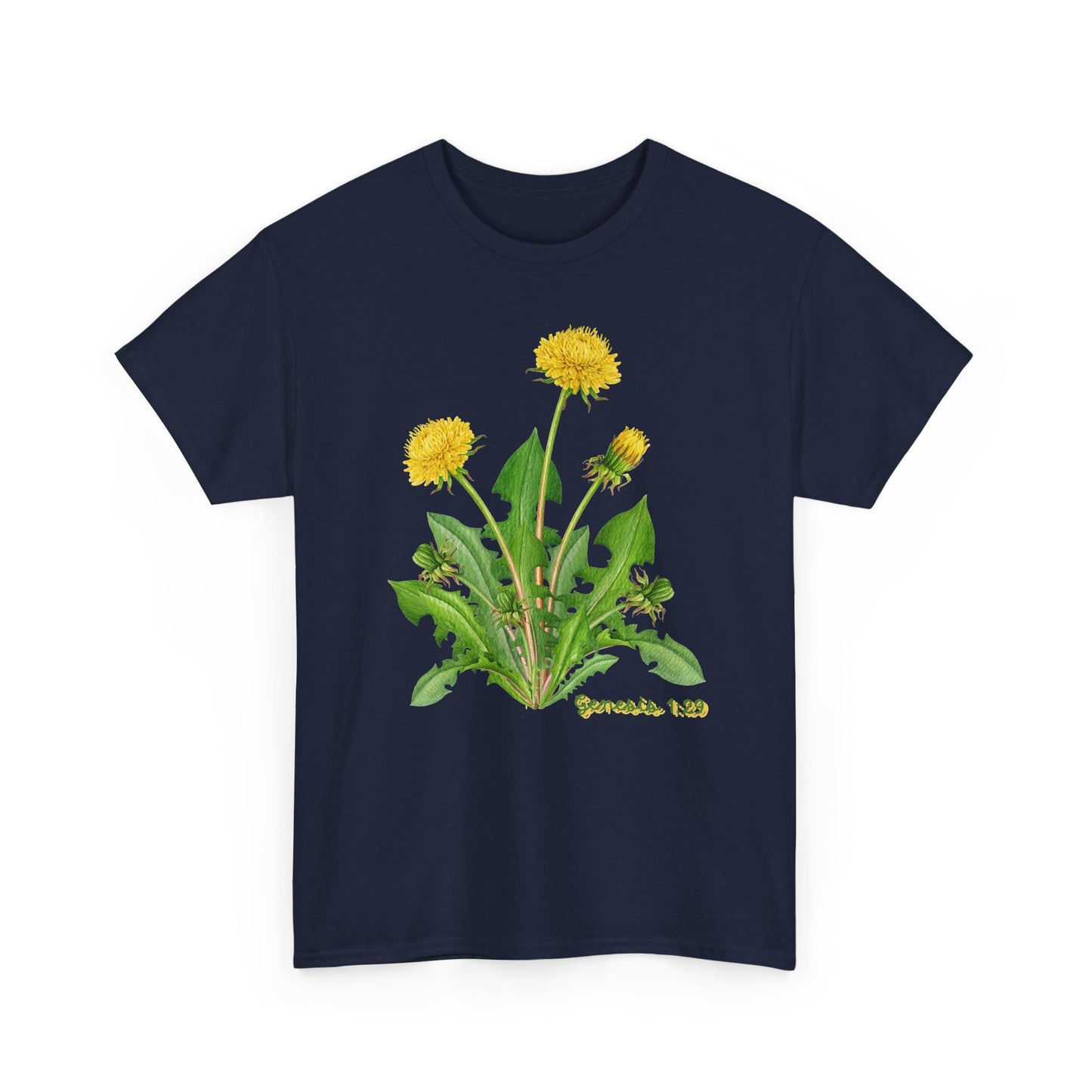 Dandelion Botanical Tee — Genesis 1:29 Floral Graphic T-Shirt
