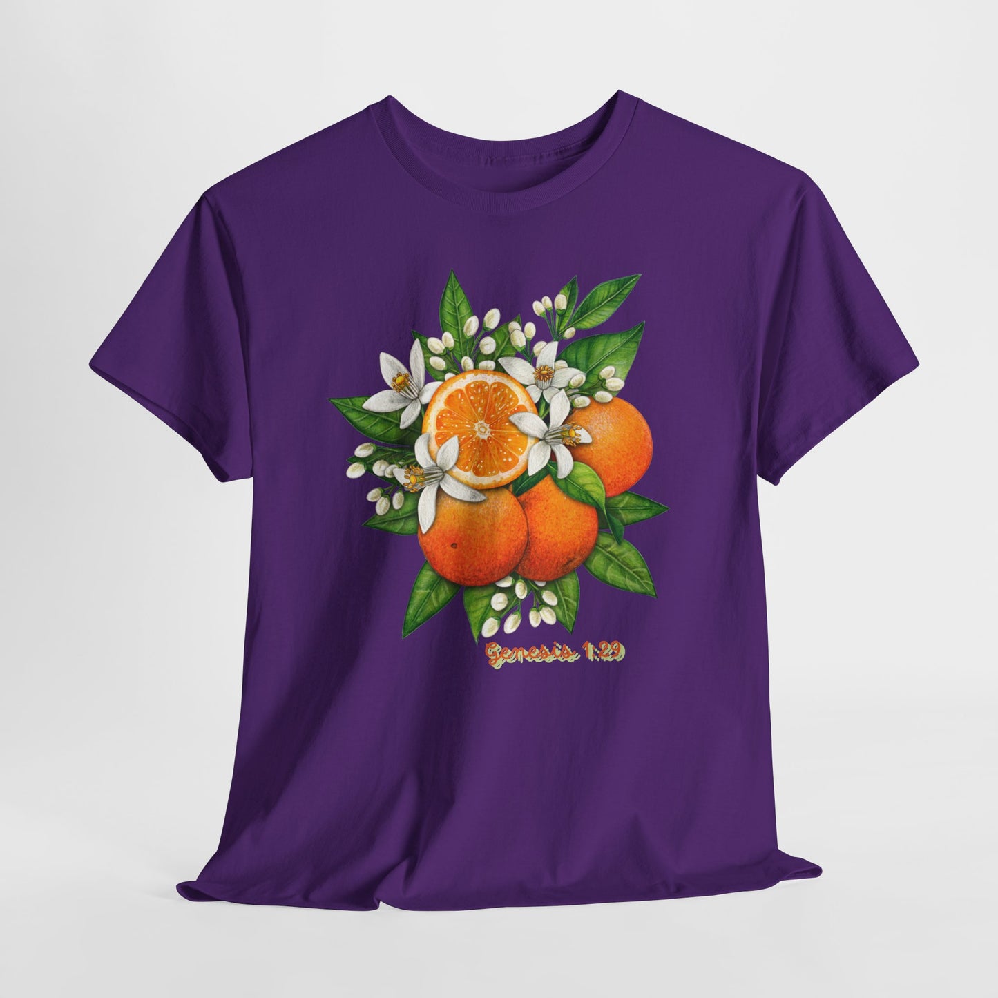 Orange Blossom Tee — Genesis 1:29 Fruit Illustration Shirt