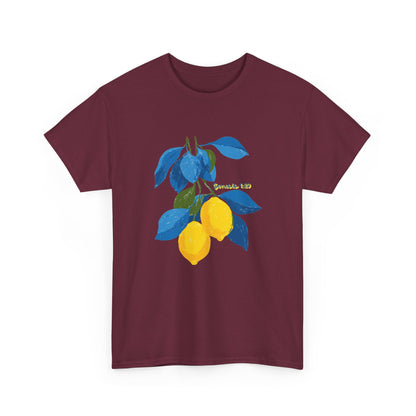 Lemon Branch Graphic Tee — Genesis 1:29 Inspirational Fruit Shirt