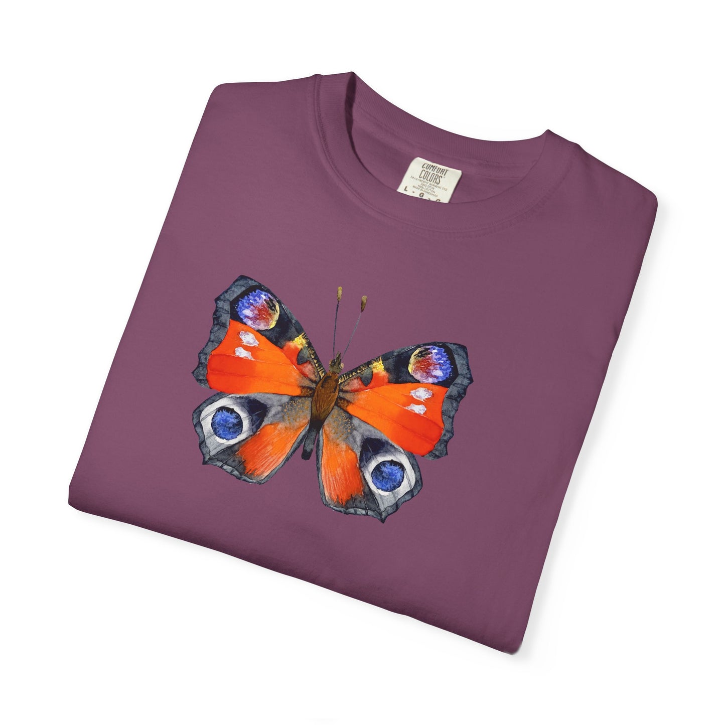 Butterfly Graphic T-Shirt — Peacock Eye Floral Tee
