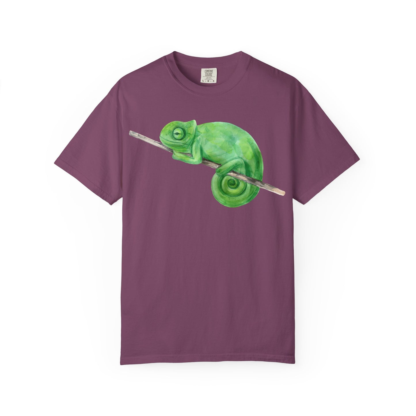 Chameleon Branch T-Shirt — Cute Green Chameleon Graphic Tee