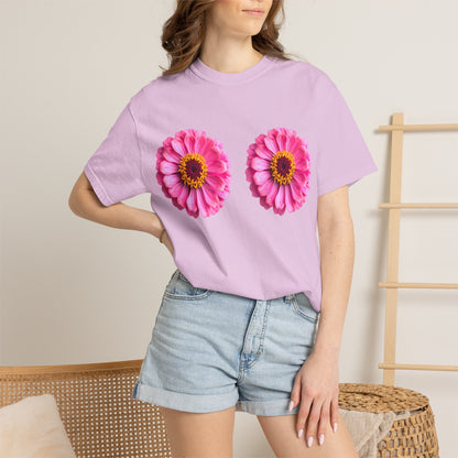 Pink Daisy Double Floral Tee