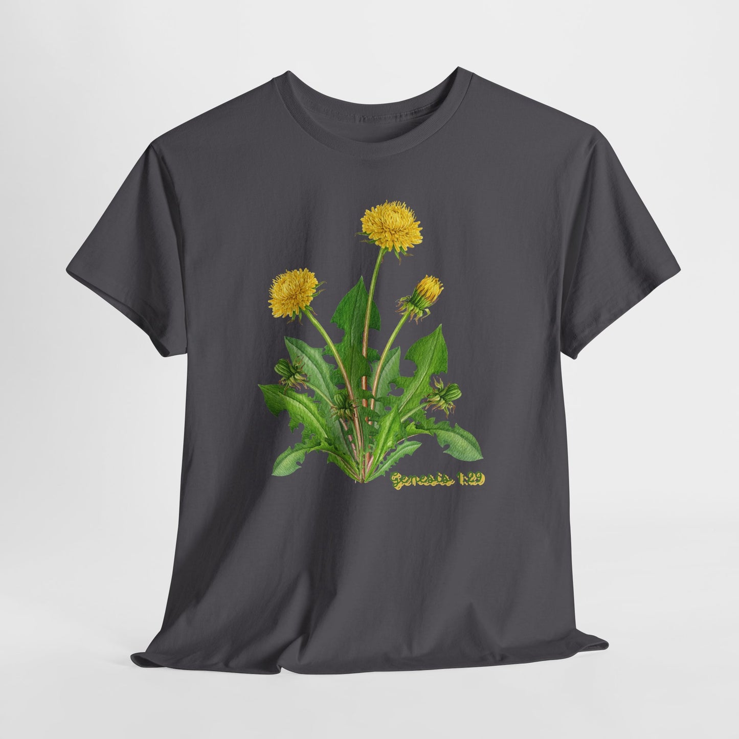 Dandelion Botanical Tee — Genesis 1:29 Floral Graphic T-Shirt