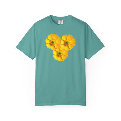 Yellow Floral Heart T-Shirt