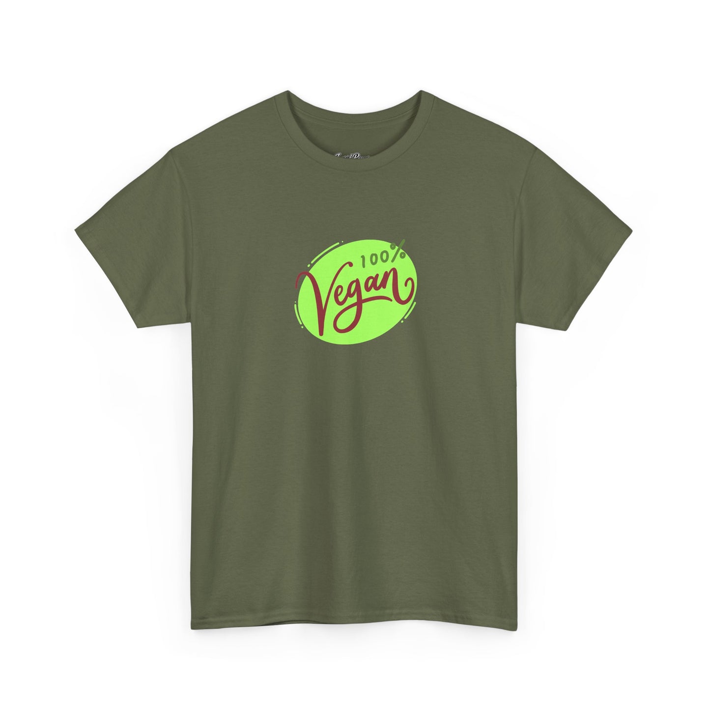 Vegan Tee — 100% Vegan Green Badge T-Shirt
