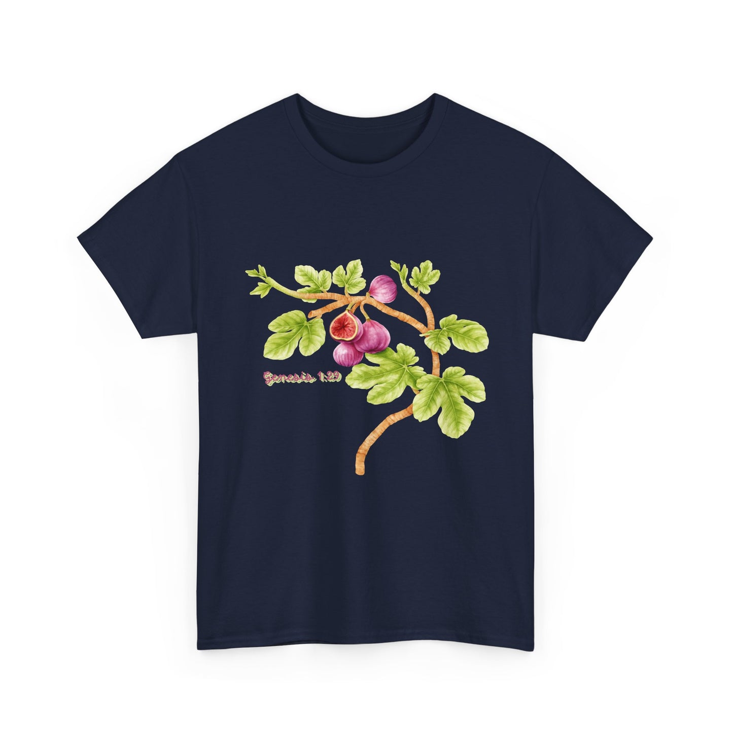 Floral Fig Branch Tee — Botanical Watercolor T‑Shirt Genesis !:29