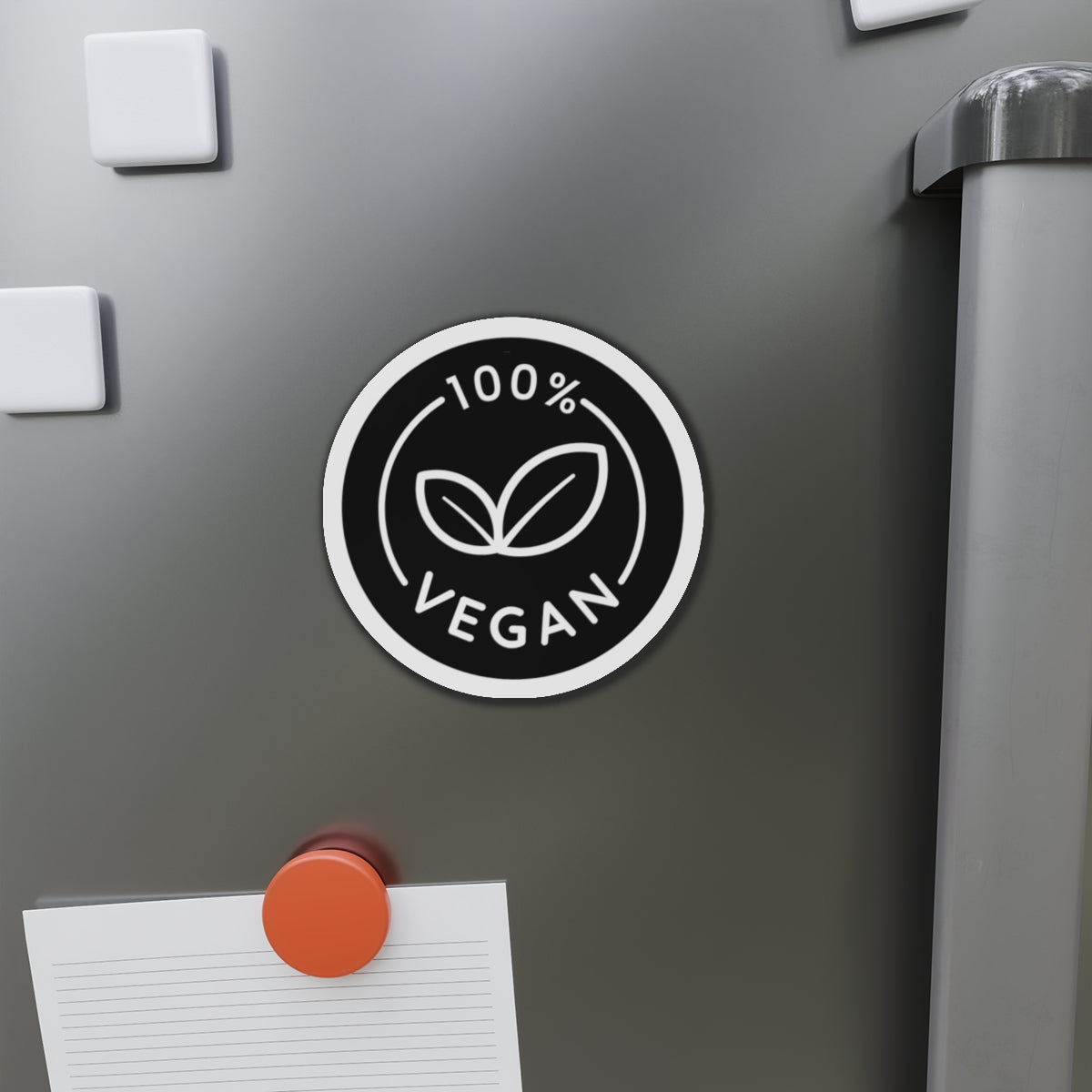 100% Vegan Die-Cut Magnet — Eco-Friendly Plant-Based Badge
