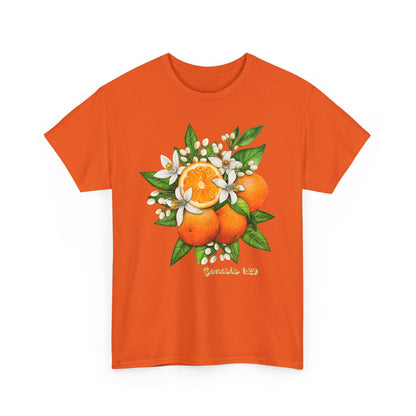 Orange Blossom Tee — Genesis 1:29 Fruit Illustration Shirt