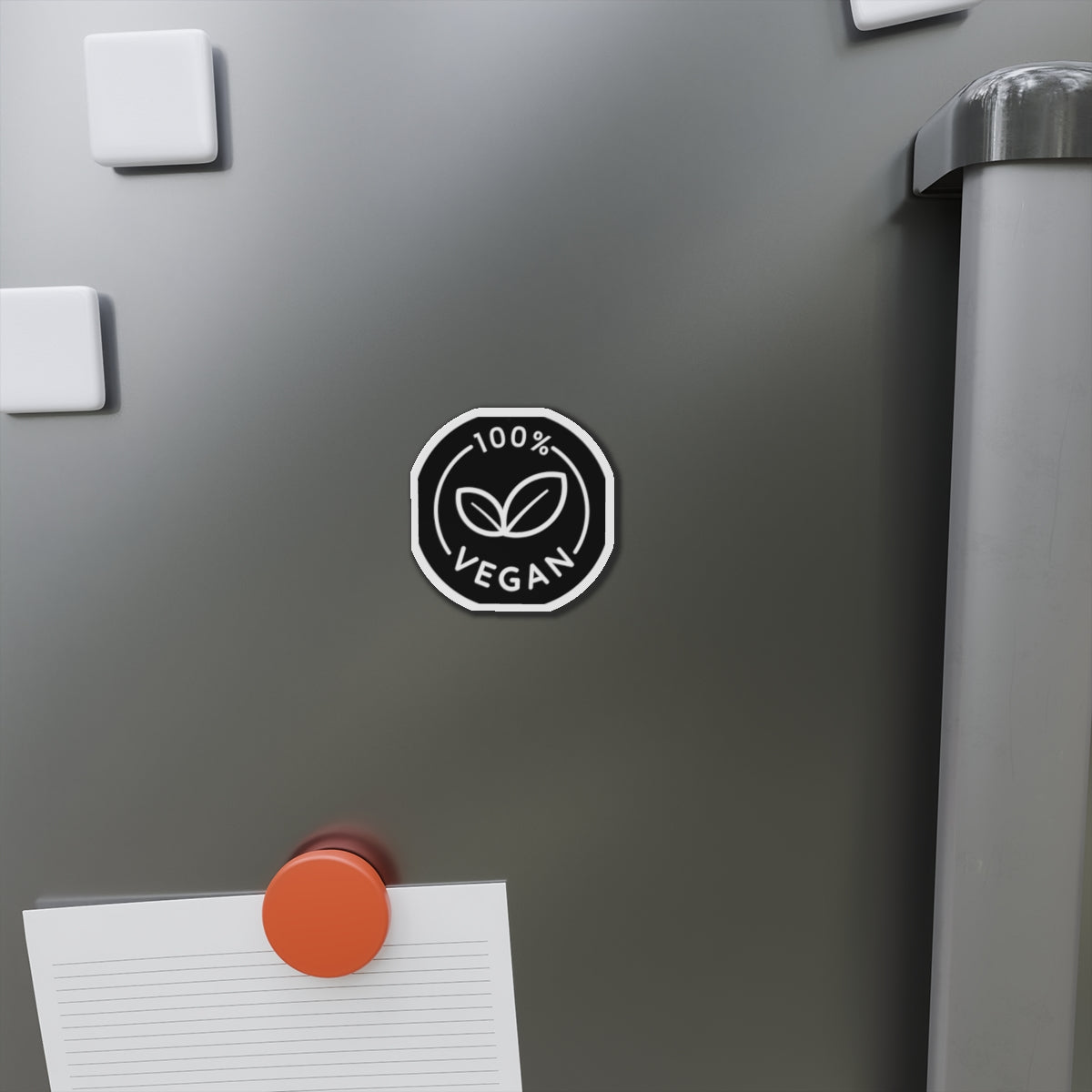 100% Vegan Die-Cut Magnet — Eco-Friendly Plant-Based Badge
