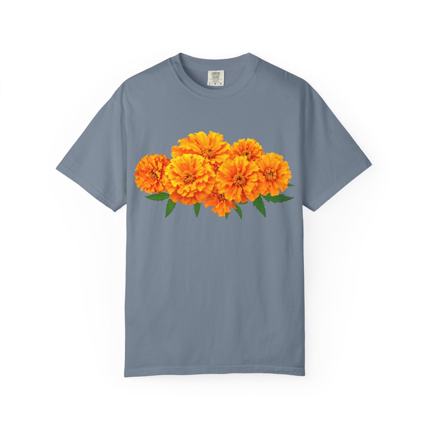 Marigold Blooms T-Shirt — Vibrant Floral Graphic Tee