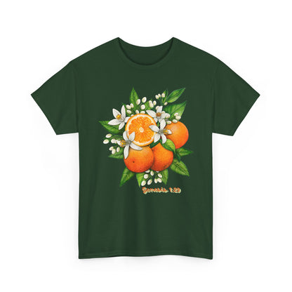 Orange Blossom Tee — Genesis 1:29 Fruit Illustration Shirt