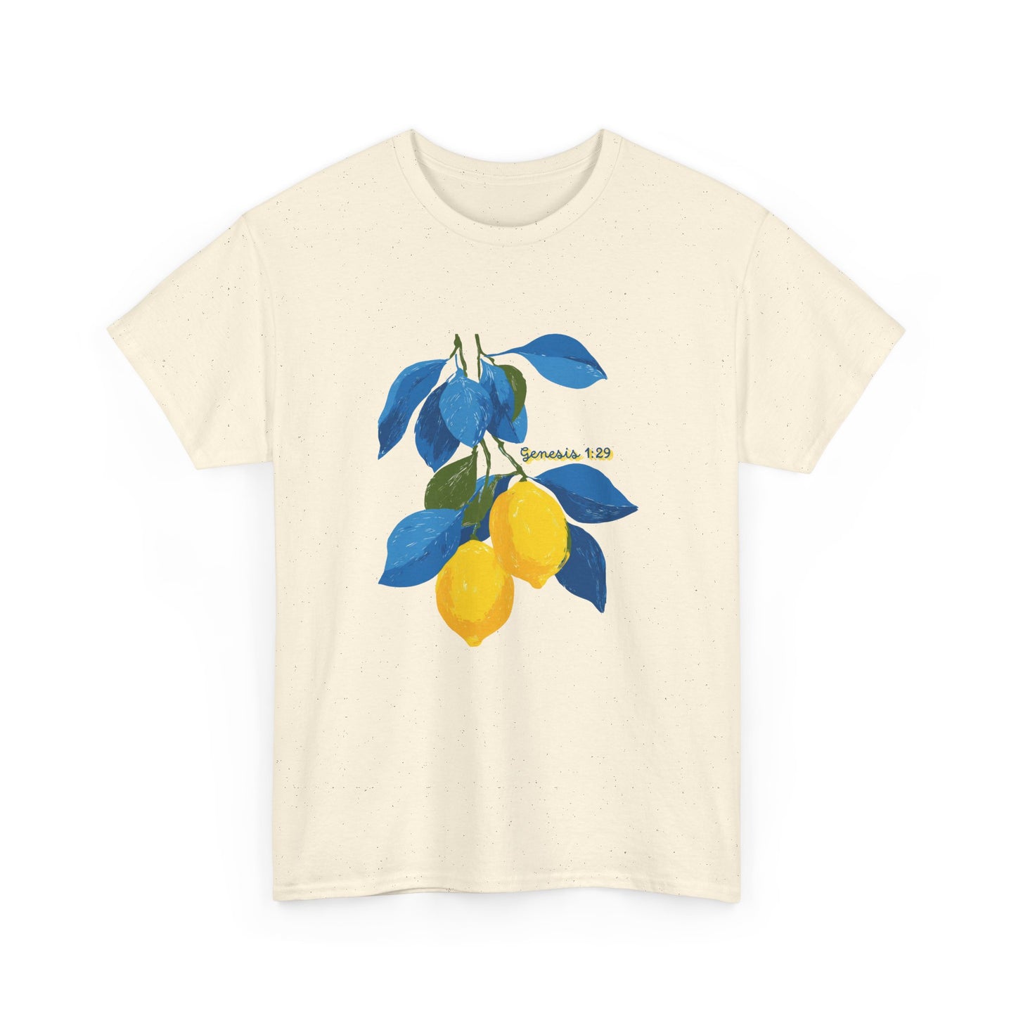 Lemon Branch Graphic Tee — Genesis 1:29 Inspirational Fruit Shirt