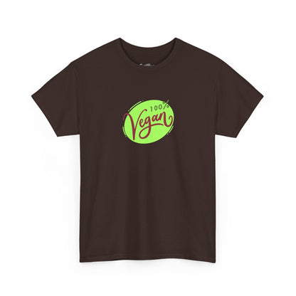 Vegan Tee — 100% Vegan Green Badge T-Shirt