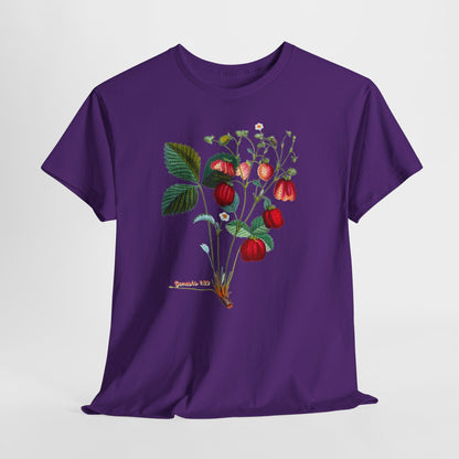 Strawberry Botanical Tee — Vintage Fruit Illustration T-Shirt Genesis 1:29