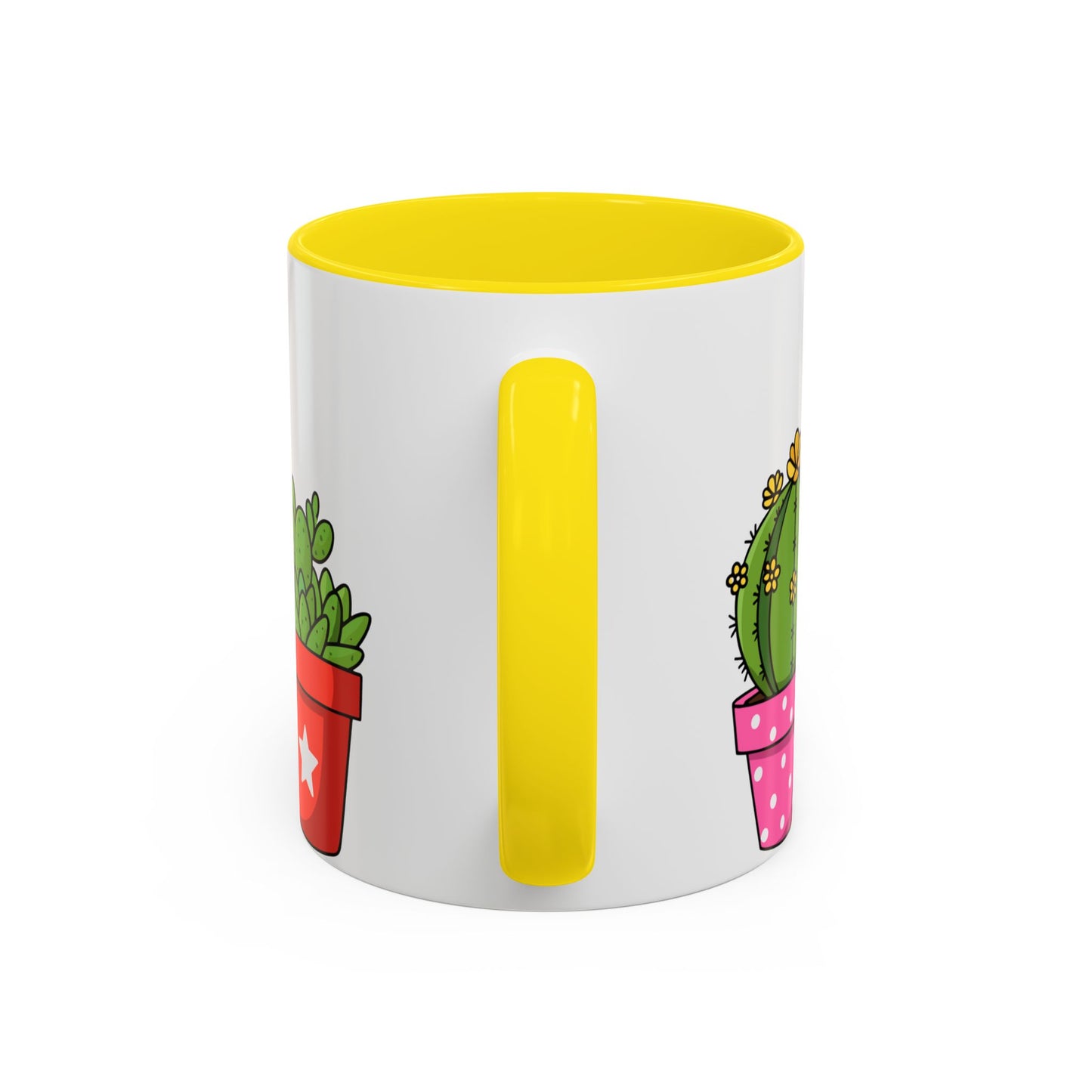 Cactus & Succulent Accent Coffee Mug — Cute Potted Plants 11/15oz