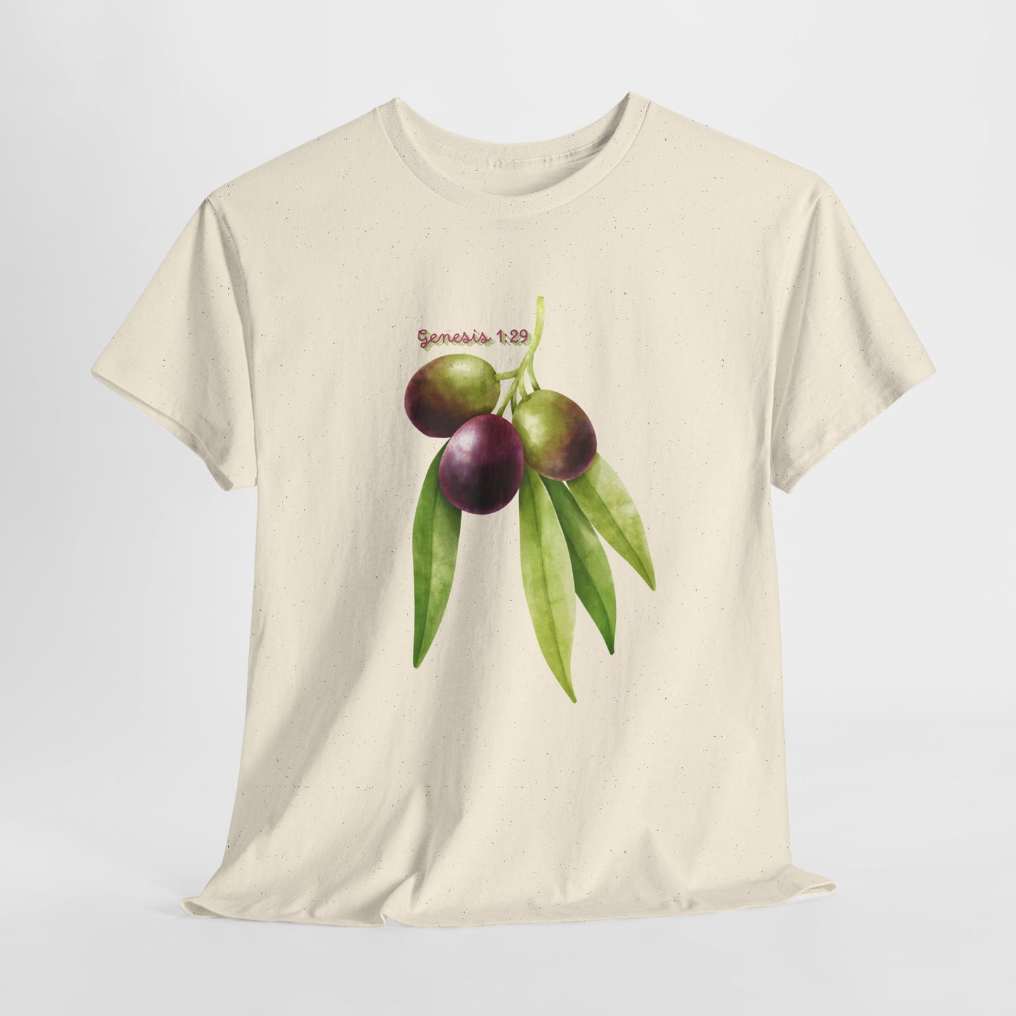 Olive Branch Watercolor T-Shirt — Genesis 1:29 Faith Tee