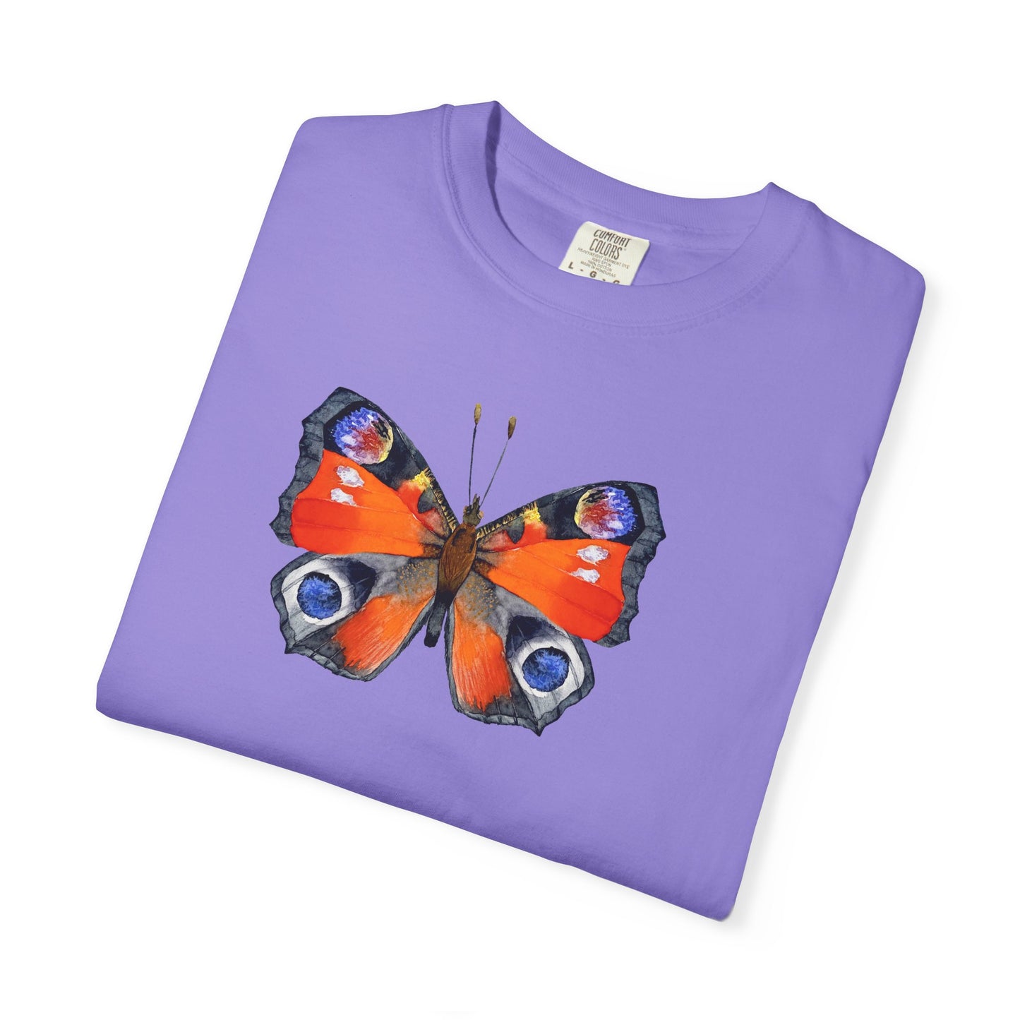 Butterfly Graphic T-Shirt — Peacock Eye Floral Tee