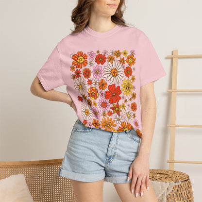 Floral Bouquet Tee — Retro Wildflower Print T-Shirt